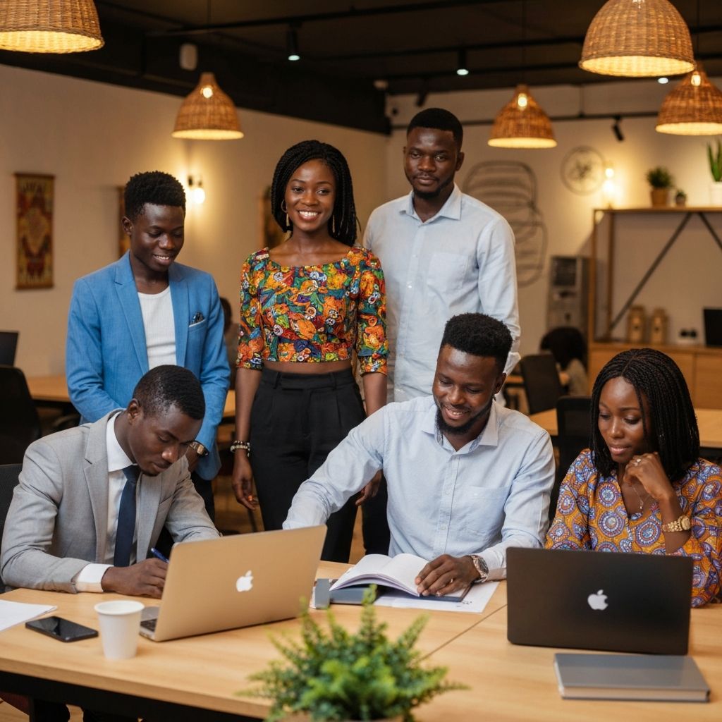 Groupe de jeunes entrepreneurs burkinabe